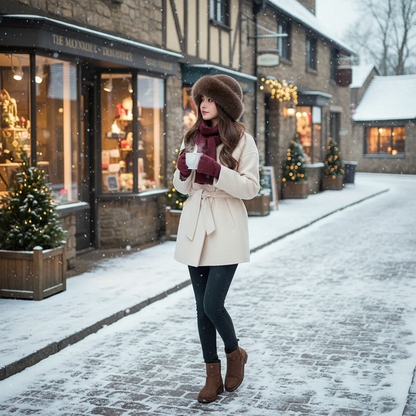 Bonnet Fourrure Peluche Mongol